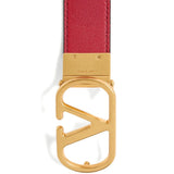 Valentino Garavani Vlogo Signature Reversible Belt In Shiny Calfskin 20mm