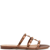 Valentino Garavani Rockstud Low Slide Sandal in Laminated Nappa Leather