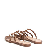 Valentino Garavani Rockstud Low Slide Sandal in Laminated Nappa Leather