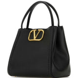Valentino Garavani Black Alltime Leather Handbag