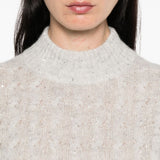 Brunello Cucinelli Grey High Neck Sweater