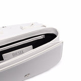 Diesel White Logo Plaque Shoulder Bag
