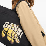 Ganni Organic cotton XXL tote bag
