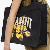 Ganni Organic cotton large tote bag