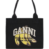 Ganni Organic cotton large tote bag