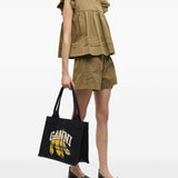 Ganni Organic cotton large tote bag