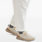 Brunello Cucinelli Washed suede and semi-polished calfskin runners