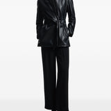 Emporio Armani Black Pleated Trousers