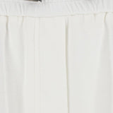 Brunello Cucinelli White Elastic Drawstring Trousers