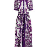 Dolce & Gabbana Majolica print poplin shirt dress