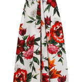Dolce & Gabbana Flower-print pleated poplin skirt