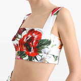 Dolce & Gabbana Flower-print poplin top
