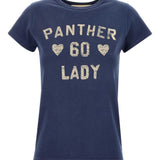 Valentino Navy Lettering Graphic Tee