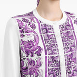 Dolce & Gabbana Maiolica print silk cardigan