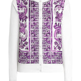 Dolce & Gabbana Maiolica print silk cardigan