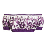 Dolce Gabbana White Maiolica Print Top