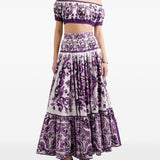 Dolce Gabbana White Maiolica Print Top