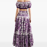 Dolce Gabbana White Maiolica Print Top