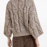 Brunello Cucinelli Beige Chunky Knit Cardigan