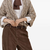 Brunello Cucinelli Beige Chunky Knit Cardigan