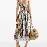 Dolce Gabbana Multicolour Floral Midi Skirt