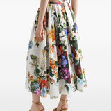 Dolce Gabbana Multicolour Floral Midi Skirt