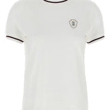 Brunello Cucinelli White Embroidered Logo Tee