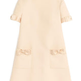 Valentino Beige Bow Detailing Evening Dress