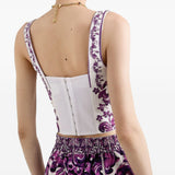 Dolce Gabbana White Maiolica Bustier Top