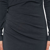 Brunello Cucinelli Dark Blue Gathered Dress