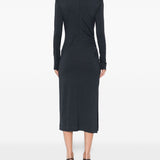 Brunello Cucinelli Dark Blue Gathered Dress