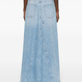 Diesel Lightblue MaxiDenim StraightHem Longline Skirt