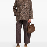Emporio Armani Brown Leopard Print Coat