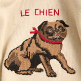 Valentino Le Chien De La Maison Jacquard Embroidery Wool Sweater