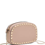 Valentino Garavani Beige Stud Embellished Crossbody Bag