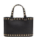 Valentino Garavani Mini Rockstud Shopping Bag in Garnet Calfskin