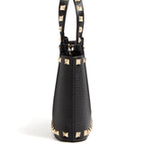 Valentino Garavani Mini Rockstud Shopping Bag in Garnet Calfskin