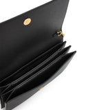 Valentino Garavani Black Logo Plaque Chain Bag Flap Closure