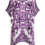Dolce & Gabbana Majolica print twill kaftan