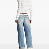 Balmain Long-sleeved tweed-effect knit cardigan