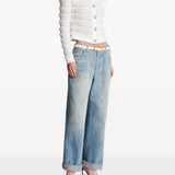 Balmain Long-sleeved tweed-effect knit cardigan