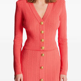 Balmain Long-sleeved twisted knit cardigan