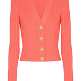 Balmain Long-sleeved twisted knit cardigan