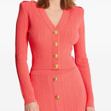 Balmain Long-sleeved twisted knit cardigan