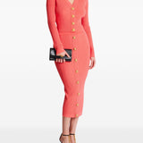 Balmain Long-sleeved twisted knit cardigan