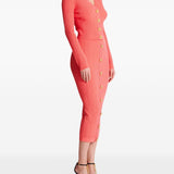 Balmain Long-sleeved twisted knit cardigan