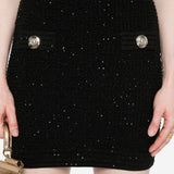 Balmain Tweed Mini Skirt