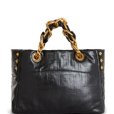 Balmain 1945 Soft PB-monogrammed crinkled small leather tote bag