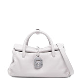 Zanellato Grey Hammered Leather Handbag