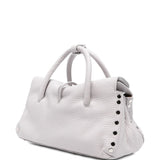 Zanellato Grey Hammered Leather Handbag